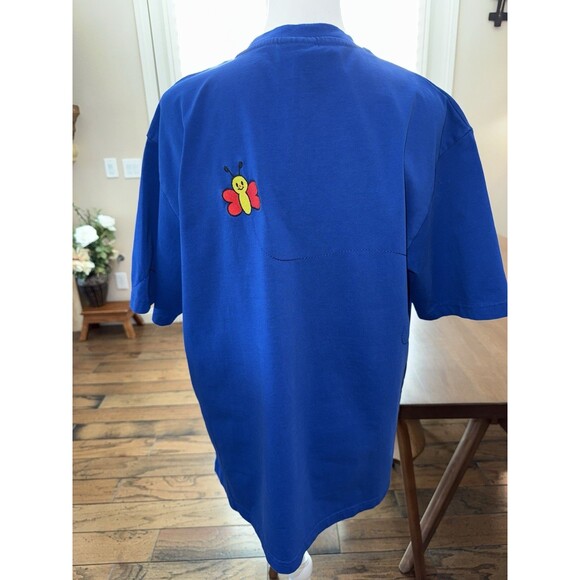 VC Playcool Blue T-Shirt M Embroidered Graphic Butterfly Tee Harajuku - Picture 3 of 14